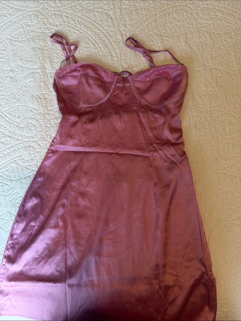Beginning Boutique Trouble satin mini dress size 2. Never worn. Tags attached